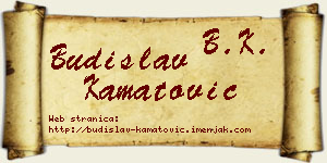 Budislav Kamatović vizit kartica